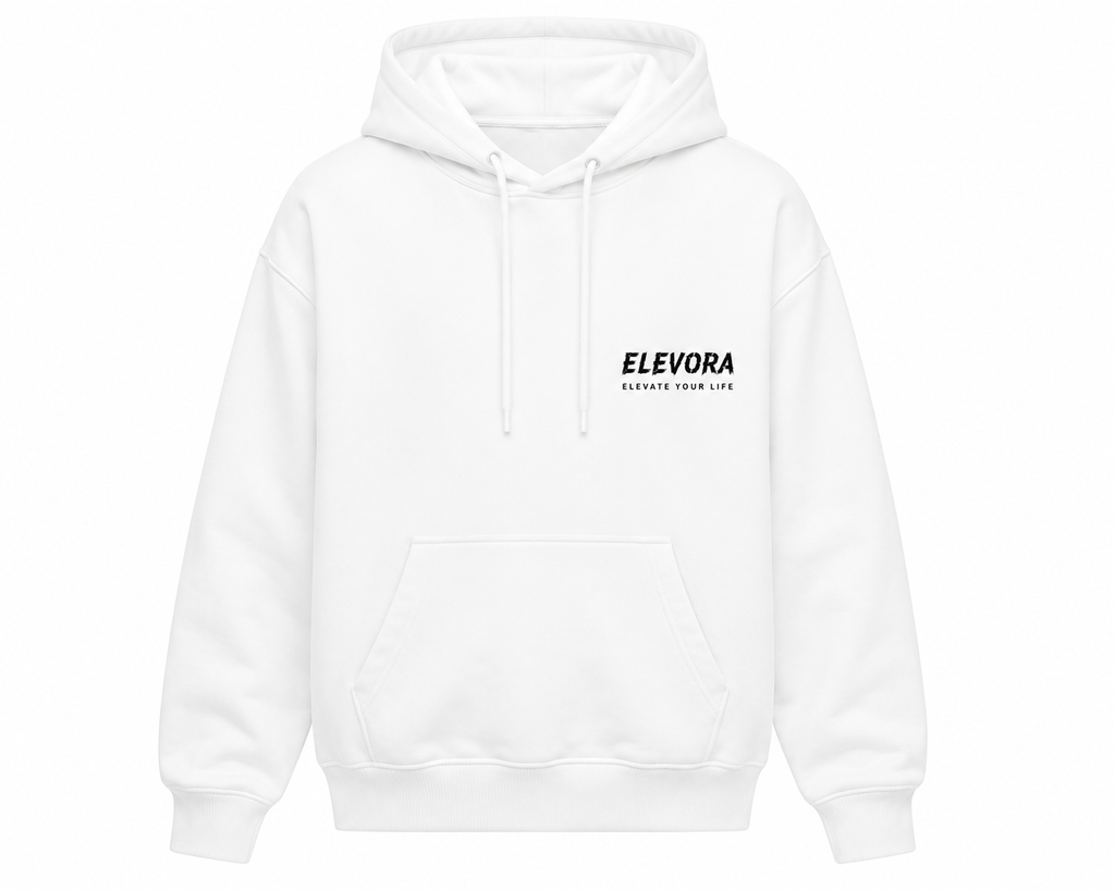 Elevora White Hoodie