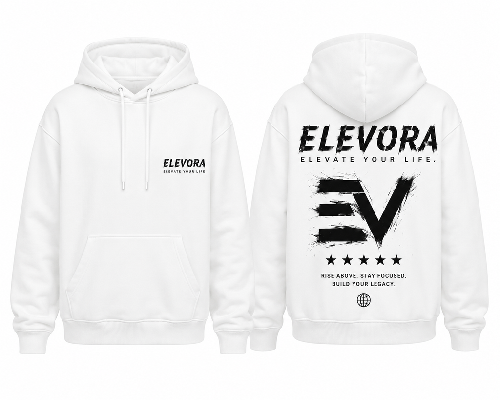 Elevora White Hoodie