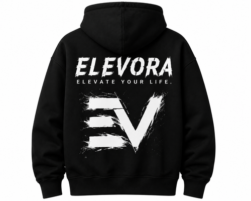 Elevora Black Hoodie